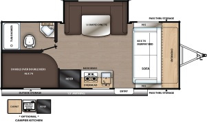 2022 Catalina Summit Series 7 Travel Trailer Model 184BHS Floor Plan