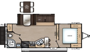 2022 Catalina Legacy Edition Travel Trailer Model 243RBS Floor Plan